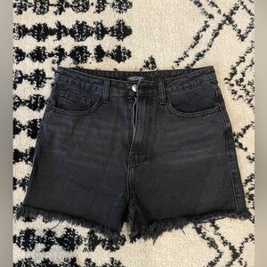 Nasty Gal black jean shorts